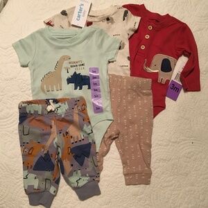 NWT - 2 sets/5 piece baby bundle